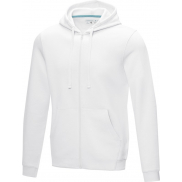 Męska organiczna bluza na suwak z kapturem Ruby, 3xl, biały