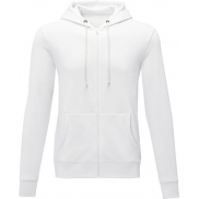 Charon męska zapinana na zamek bluza z kapturem 240 g/m², s, biały
