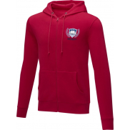 Charon męska zapinana na zamek bluza z kapturem 240 g/m², xs, czerwony