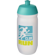Bidon HydroFlex™ Clear o pojemności 500 ml, niebieski, biały