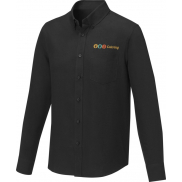 Pollux koszula męska z długim rękawem 130 g/m², 3xl, czarny
