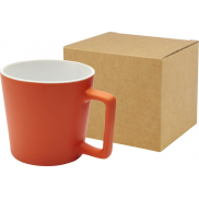 Cali Kubek ceramiczny o pojemności 370 ml z matowym wykończeniem, pomarańczowy