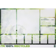 Notatnik Desk-Mate® w formacie A2 z materiałów z recyklingu, 50 stron, biały