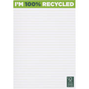  Notatnik Desk-Mate® w formacie A5 z materiałów z recyklingu, 25 stron, biały