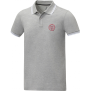 Męska koszulka polo Amarago z kontrastowymi paskami i krótkim rękawem 200 g/m², xs, szary