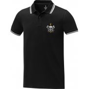 Męska koszulka polo Amarago z kontrastowymi paskami i krótkim rękawem 200 g/m², s, czarny