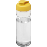Bidon H2O Active® Base Tritan™ o pojemności 650 ml z klapką, biały, żółty
