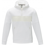 Sayan męska ciepła bluza z kapturem i zamkiem na pół długości, xl, biały