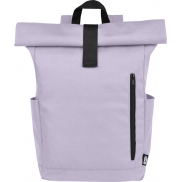 Byron plecak na laptopa 15,6 cala z tworzywa RPET z certyfikatem GRS z zawijanym zamknięciem, 18 l, fioletowy
