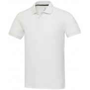 Emerald koszulka polo unisex z recyklingu z krótkim rękawem 200 g/m², l, biały