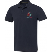 Emerald koszulka polo unisex z recyklingu z krótkim rękawem 200 g/m², s, niebieski