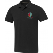 Emerald koszulka polo unisex z recyklingu z krótkim rękawem 200 g/m², s, czarny