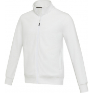 Galena bluza unisex z recyklingu z zamkiem błyskawicznym na całej długości 320 g/m², s, biały
