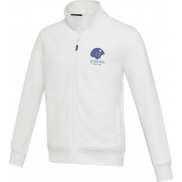 Galena bluza unisex z recyklingu z zamkiem błyskawicznym na całej długości 320 g/m², l, biały