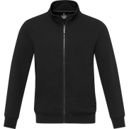 Galena bluza unisex z recyklingu z zamkiem błyskawicznym na całej długości 320 g/m², xs, czarny