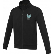 Galena bluza unisex z recyklingu z zamkiem błyskawicznym na całej długości 320 g/m², xl, czarny
