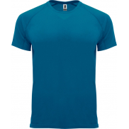 Bahrain sportowa koszulka męska z krótkim rękawem 135 g/m², 2xl, niebieski