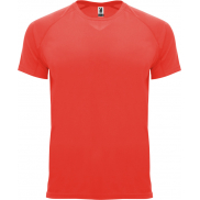 Bahrain sportowa koszulka męska z krótkim rękawem 135 g/m², 2xl, czerwony