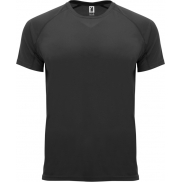 Bahrain sportowa koszulka męska z krótkim rękawem 135 g/m², 3xl, czarny