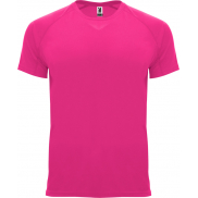 Bahrain sportowa koszulka męska z krótkim rękawem 135 g/m², 2xl, różowy