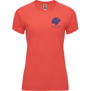 Bahrain sportowa koszulka damska z krótkim rękawem 135 g/m², 2xl, czerwony