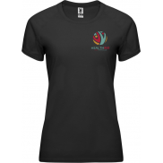 Bahrain sportowa koszulka damska z krótkim rękawem 135 g/m², 2xl, czarny
