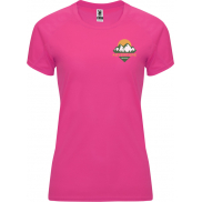 Bahrain sportowa koszulka damska z krótkim rękawem 135 g/m², xl, różowy