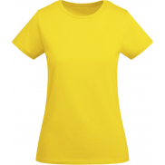 Breda koszulka damska z krótkim rękawem 175 g/m², s, żółty