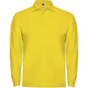 Estrella koszulka męska polo z długim rękawem 220 g/m², s, żółty