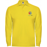 Estrella koszulka męska polo z długim rękawem 220 g/m², m, żółty
