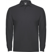 Estrella koszulka męska polo z długim rękawem 220 g/m², m, szary