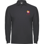 Estrella koszulka męska polo z długim rękawem 220 g/m², l, szary