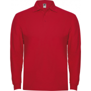 Estrella koszulka męska polo z długim rękawem 220 g/m², s, czerwony
