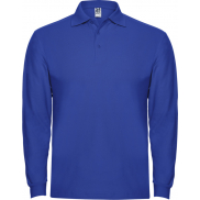 Estrella koszulka męska polo z długim rękawem 220 g/m², l, niebieski