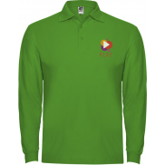 Estrella koszulka męska polo z długim rękawem 220 g/m², m, zielony