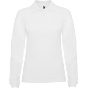 Estrella koszulka damska polo z długim rękawem 220 g/m², l, biały