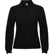 Estrella koszulka damska polo z długim rękawem 220 g/m², 3xl, czarny