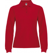 Estrella koszulka damska polo z długim rękawem 220 g/m², xl, czerwony