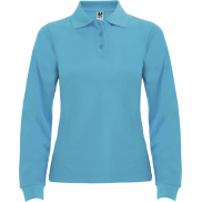 Estrella koszulka damska polo z długim rękawem 220 g/m², m, niebieski