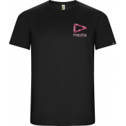 Imola sportowa koszulka męska z krótkim rękawem 135 g/m², l, czarny