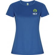 Imola sportowa koszulka damska z krótkim rękawem 135 g/m², xl, niebieski