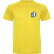 Montecarlo sportowa koszulka męska z krótkim rękawem 150 g/m², l, żółty