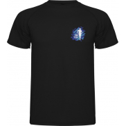 Montecarlo sportowa koszulka męska z krótkim rękawem 150 g/m², 2xl, czarny