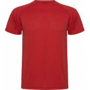 Montecarlo sportowa koszulka męska z krótkim rękawem 150 g/m², l, czerwony