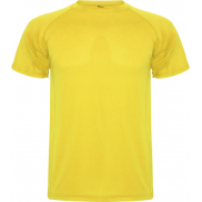Montecarlo sportowa koszulka dziecięca z krótkim rękawem 150 g/m², 12, żółty