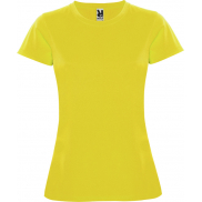 Montecarlo sportowa koszulka damska z krótkim rękawem 150 g/m², l, żółty