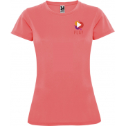 Montecarlo sportowa koszulka damska z krótkim rękawem 150 g/m², 2xl, czerwony