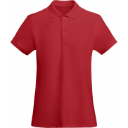 Prince polo damska z krótkim rękawem 210 g/m², m, czerwony