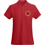 Prince polo damska z krótkim rękawem 210 g/m², xl, czerwony