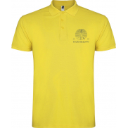 Star koszulka męska polo z krótkim rękawem 200 g/m², m, żółty